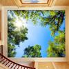 Sky Wallpaper Ceiling Mural Sunlight Green Forest Landscape Wallpaper Hotel Restaurant Living Room Backdrop 3d Wall Mural