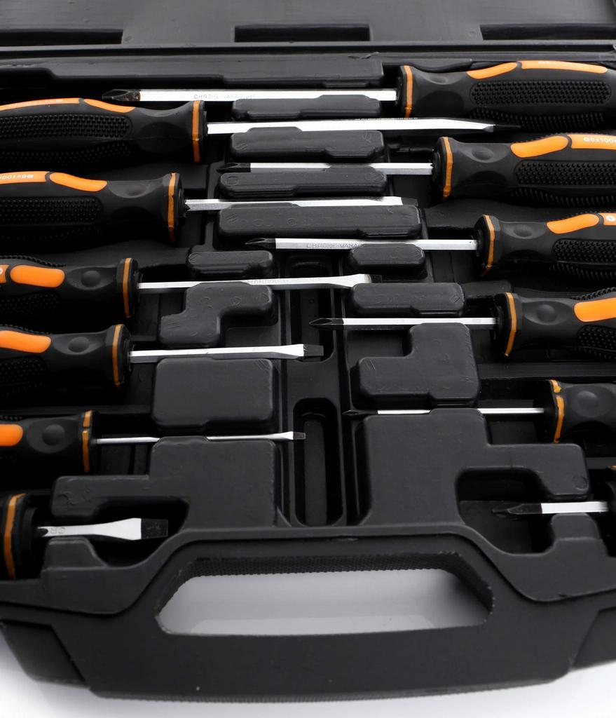 12-piece screwdrivers + case KD10284