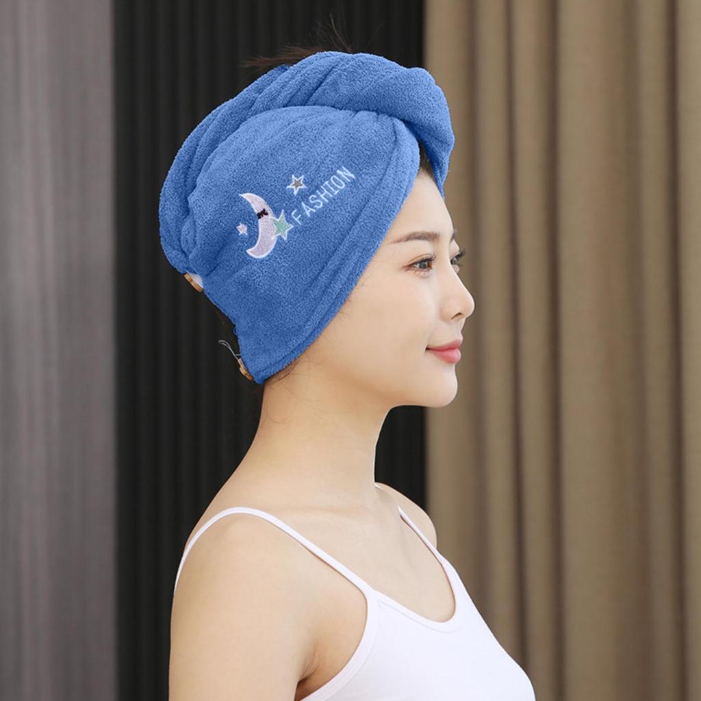 Thickened Quick ,drying Coral Fleece Hair Dryer Cap Shower Cap Head Towel