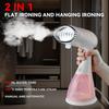 Fier de călcat suspendat de mare putere 1800W cu rezervor de apă de 300ml, Fier de călcat cu abur portabil pentru casă, călătorie, manual, Abur puternic 1500W, 220-240V Stecher european