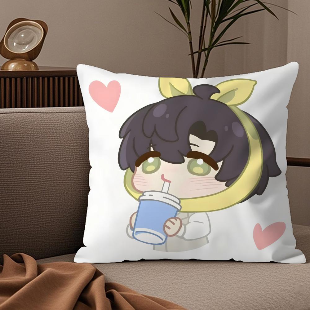 Cartoon Love And Deepspace Sylus Pillow Case Silky Elegant Comfort Sofa Bed Invisible Zipper
