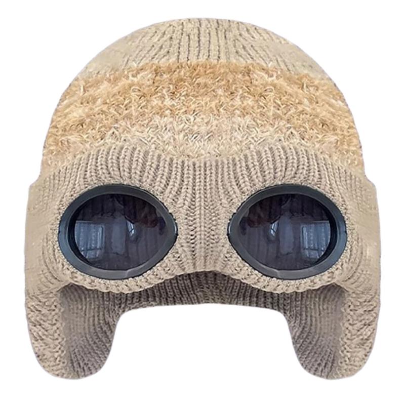 Pilot Sunglasses Knitted Hat Stylish Warm Soft Comfortable Hat Fashion Hat for Winter Warmth and Fashionable