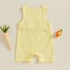 Baby Jungen Mädchen Ostern Jumpsuit Ärmellos Rundhalsausschnitt Ei Hase Stickerei Karo Tank Strampler