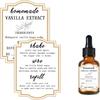 Homemade Vanilla Extract Stickers,1.5×2 Inches Square truction Labels Madagascar Beans and Vodka Extract Stickers for Handcrafted Vanilla