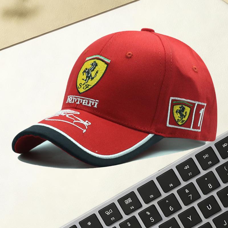Ferrari Racing Team Baseballkappe Gesticktes Logo Verstellbare Motorsportkappe Für Ferrari Roma 488 Portofino F8 Roma Spider SF90