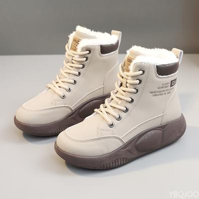 New Minimalist Comfortable Thick Soled Cotton Shoes for Winter High Top Casual Warmth Anti Slip Wear-resistant Women's Shoes