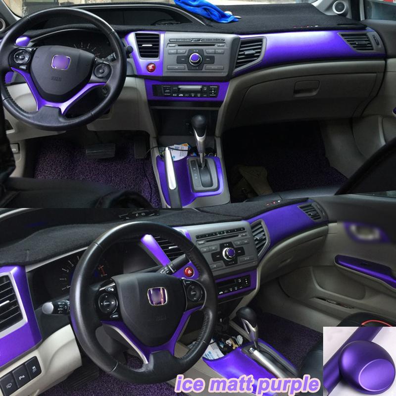 3D/5D Carbon Fiber Car Interior Cover Console Color Sticker Decals Parts Accessories For Honda Civic 9th Gen 2012-2015 4 Doors
