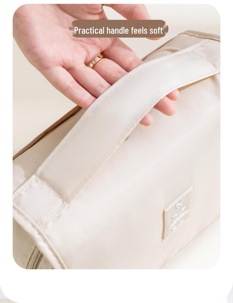 Portable Travel Toiletries Bag - Large Capacity, Wet/Dry Separation, Handheld Storage Case for Makeup & Wash Items