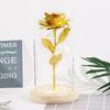 LED Light Preserved Rose Flower Glass Cover Artificial flowers Rose LED Light  Valentine's Day