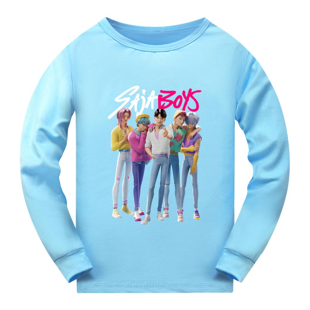 4986 Kids Girls Sajaboys Rumi Zoey Mira Super Star Print Long Sleeves T-Shirt