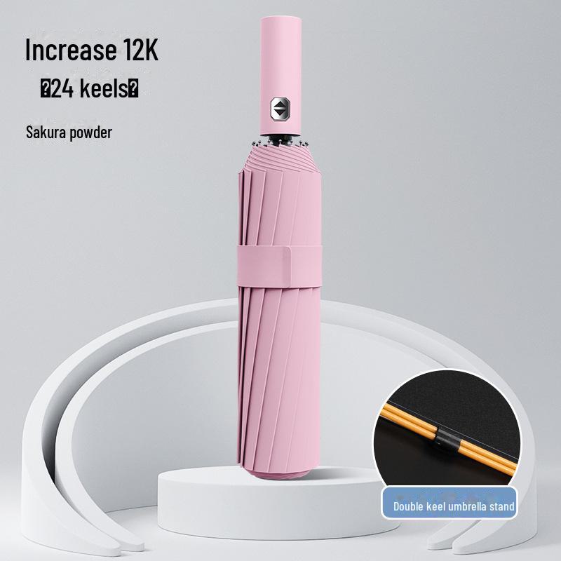 36-Rib Auto-Fold Umbrella with Custom Logo for Sun Protection and Promotion