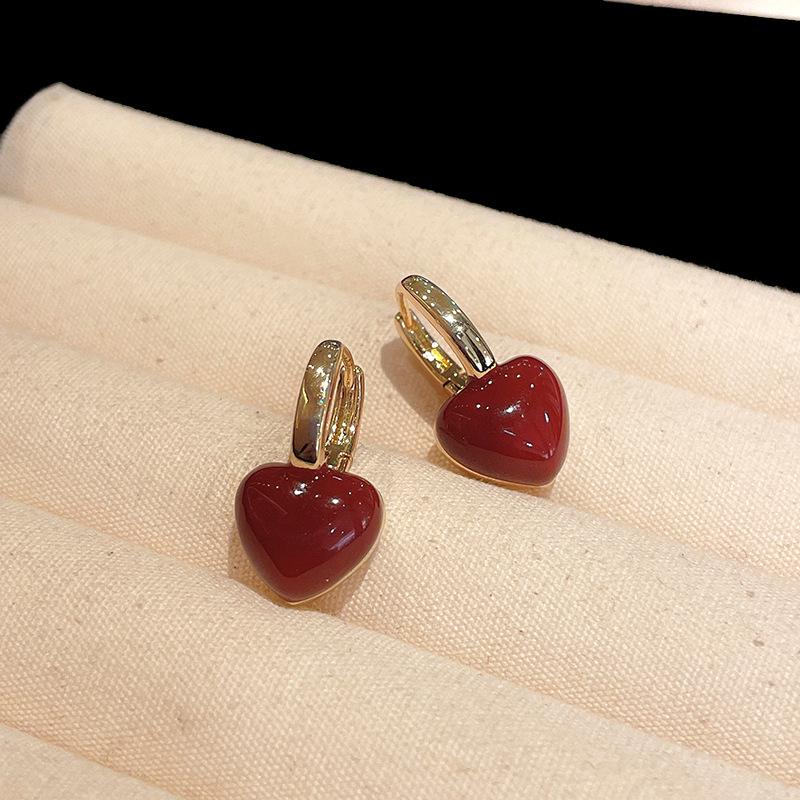 Ohrstecker mit Silbernadel und roter Quaste - Hochwertiges Retro-Vielseitigkeitsdesign für Damen