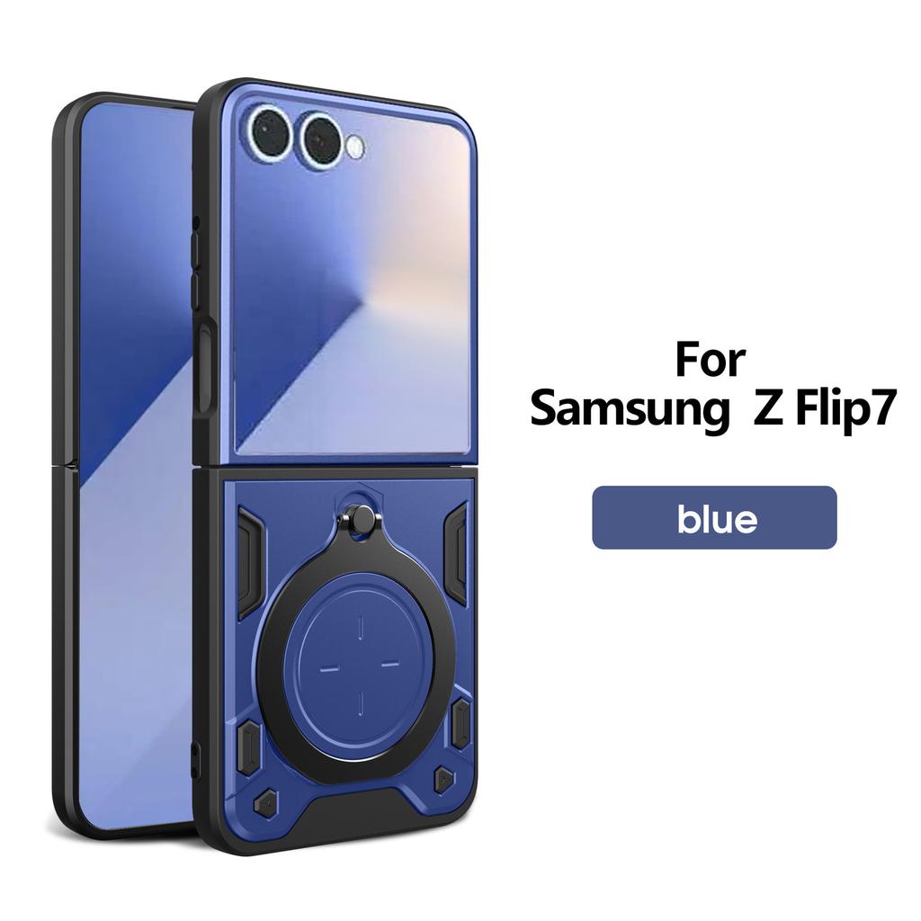 case for Samsung Z FLIP 7 6 5 4 rotating bracket protective case Shock Proof Anti-Fingerprint tough shell plian full coverage