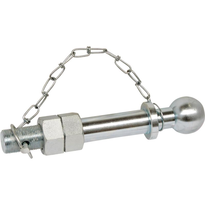 Trailer hitch ball pin, screwed thread 1 1/4"" ball diameter 50mm