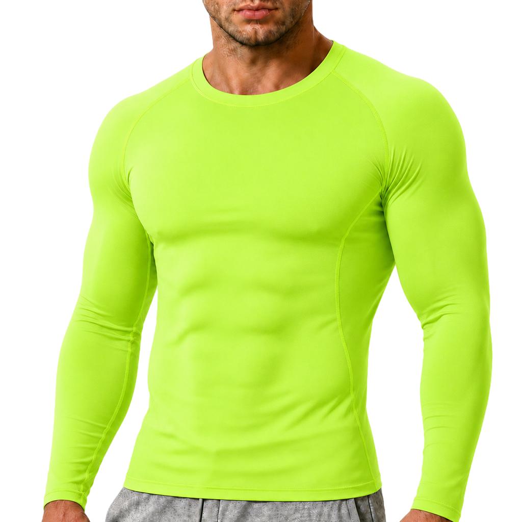 Men's Compression Long Sleeve Shirt for Training, Running and Workout - Wicking, Quick Dry, High Stretch Athletic Top