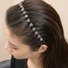 Flower Braided Tools Hairband Pearl Hair Toothed Headband  Hair Styling Accessory