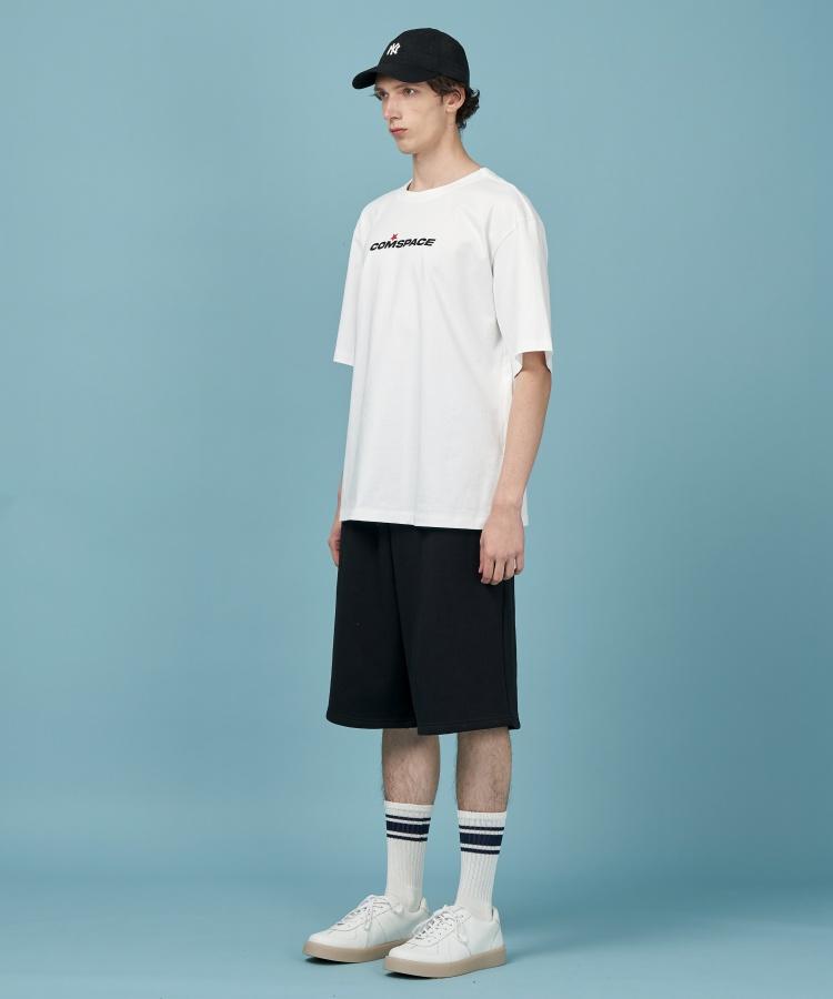 COMSPACE1980 Side Slit Logo T-Shirt_White
