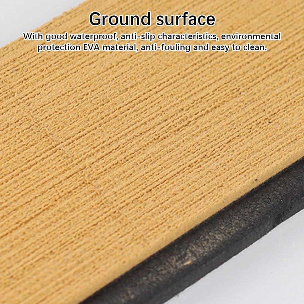 58x2400x5mm Single Strip Imitated Teak Yacht Boat Deck Mat Flooring Brown Anti Skid Mat Pad EVA Foam Marine Boating Accessories