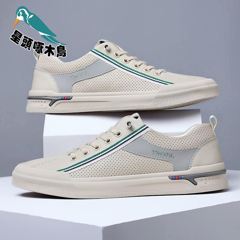 Men's shoes summer new breathable mesh versatile sports and leisure flat shoes one pedal shoes