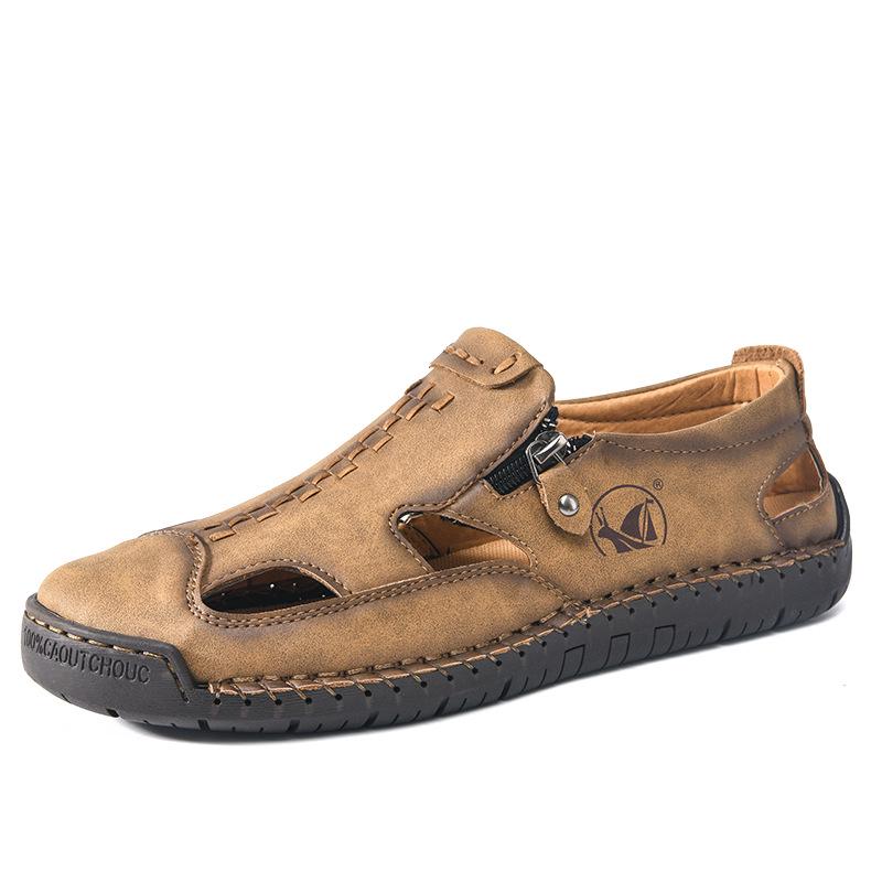 2025 Men s Closed-Toe Breathable Summer Sandals - Casual Large Size Beach Shoes 40