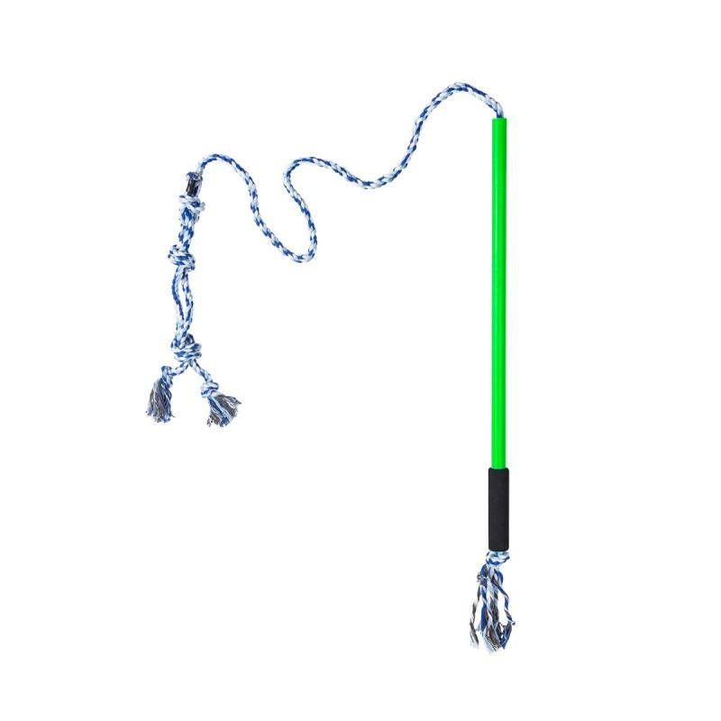 Interactive Dog Rope Toy With Knots Teething Relief Mental Stimulation - Small 40cm Medium 60cm Large 80cm Rabbit Fur