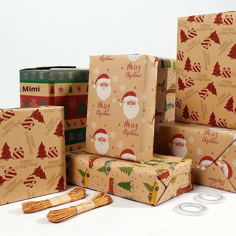 1 Roll Christmas Wrapping Paper - Cute Deer Design, Planners And Brokers, Suitable For Presents, Handmade Gifts, Gift Wrapping