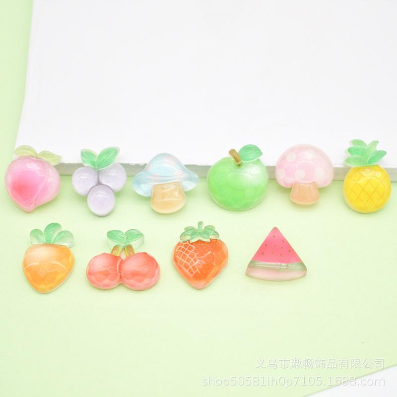 Colorful Crystal Faceted Fruit Pendant Diy Projects Cartoon Plastic Material