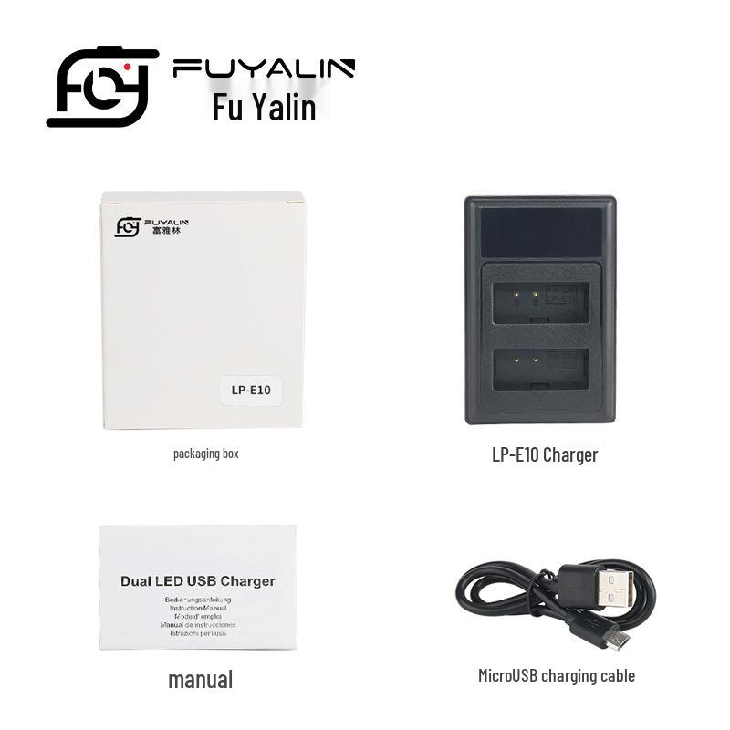 Dual Charger for Canon DSLR: Compatible with EOS 1300D, 1100D, 1200D, 1500D