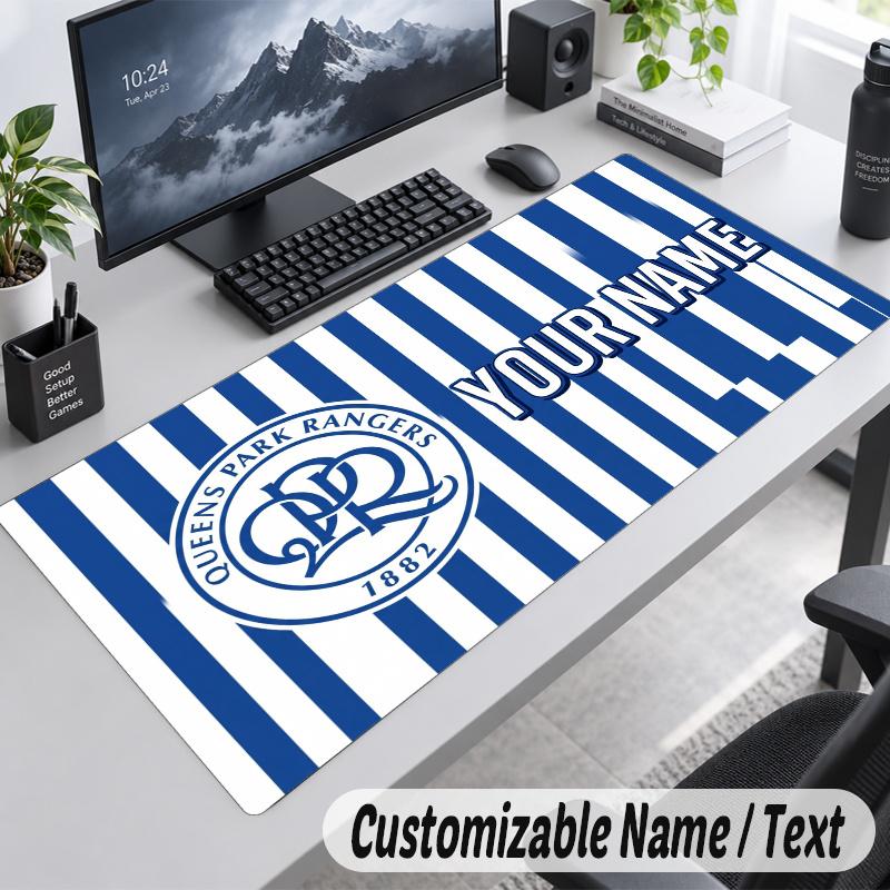 Queens Park Rangers _ QPR Personalized Large Mouse Pad Custom Name Text Extended Desk Mat Gaming Mousepad