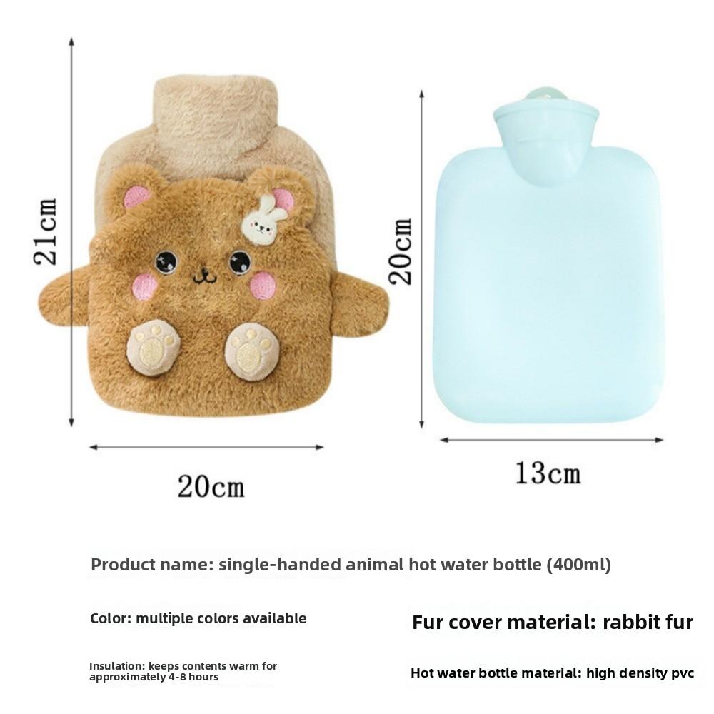 New Cartoon Rabbit Warm Bag Cute Belly Warm Hot Water Bag Water Bottle 400ml PVC Thick Water Warm Hand Treasure