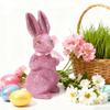 User Friendly Glittering Easters Rabbit Statue Colorful Portable for Holiday DIY Decorations Safe for Children