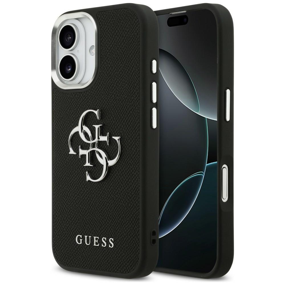 Guess Grained Big 4G Classic Logo case for iPhone 17 black
