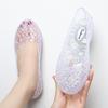 Women's Transparent Crystal Wedge Sandals - Non-Slip, Pointed Toe, Versatile Summer Jelly Heels
