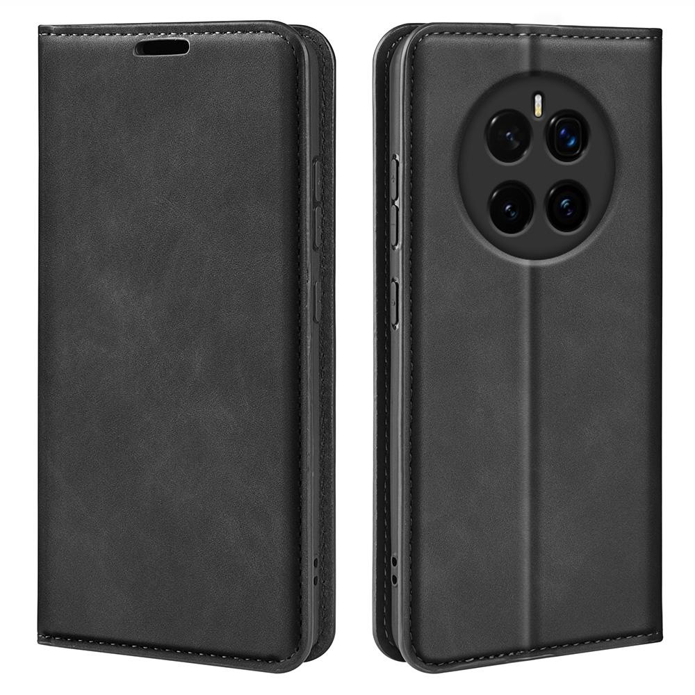 

For Honor Magic7 5G Case Skin-Touch Leather Wallet Phone Cover Black