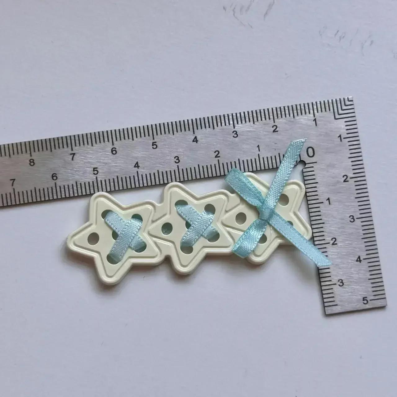 

2Pcs Japanese Gothic Girl Ribbon Heart Star Patch Subculture Women Clothes DIY Deco Shoe Hat Bag Hairpin Sewing Accessories