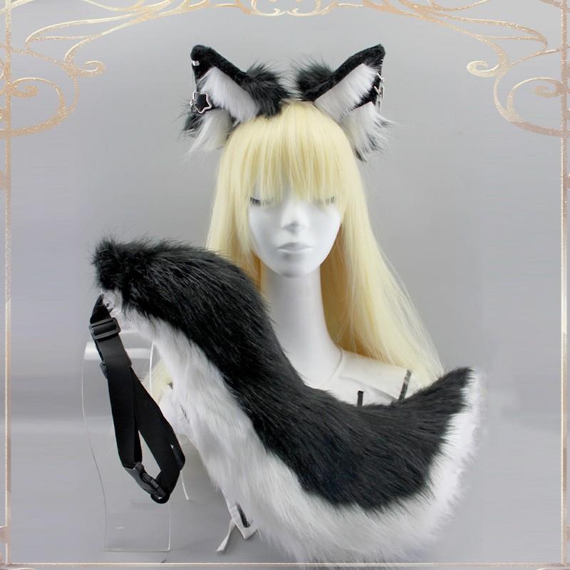Fluffy Animal Ear Headband Women Men - Cute Wolf Fox Ears Hair Accessory In Soft Plush Sweet Punk Style