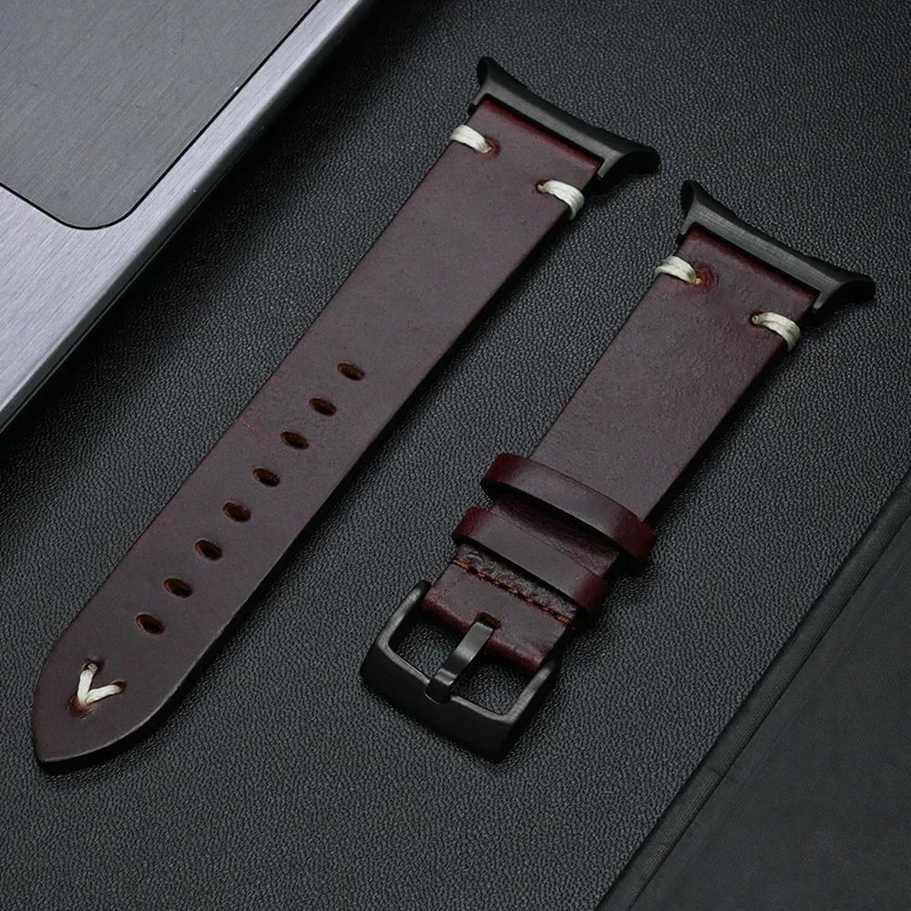 Luxus-Lederarmband für Samsung Galaxy Ultra Watch 47mm Lückenlos Business-Armband für GALAXY WATCH ULTRA 47 Gebogenes Endstück