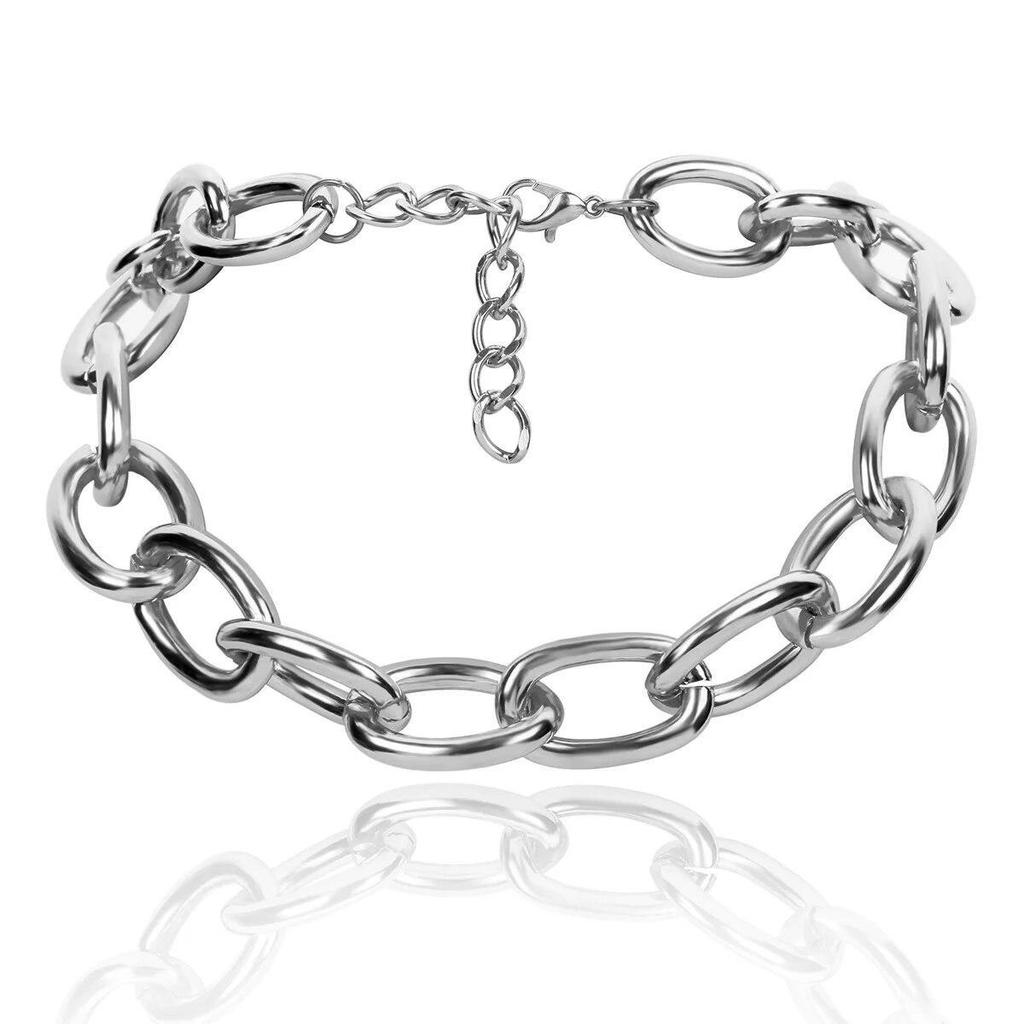 Punk Hip Hop Hort Choker Necklace Men Simple Minimalist Big Chunky Collar Necklace Women Jewelry Party
