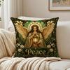 Angel Wing Divine Guardian Cushion Cover Double-Sided Plush Sofa Cushion Covers Organic Breathable Invisible Zipper