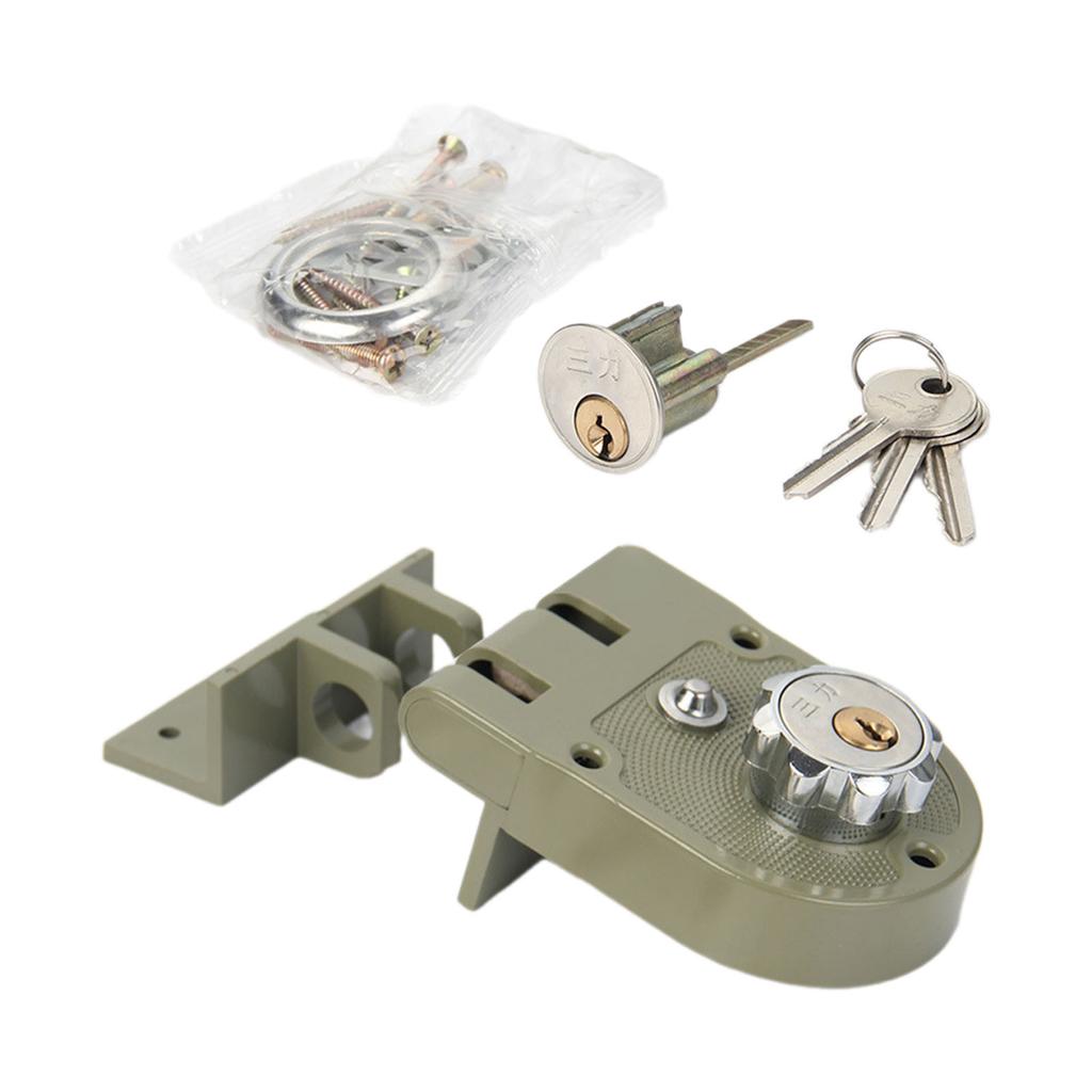 Retro Dual Opening Door Latch Easy Installation Metal Sliding Door Lock Secure Locking for Household & Commercial Use