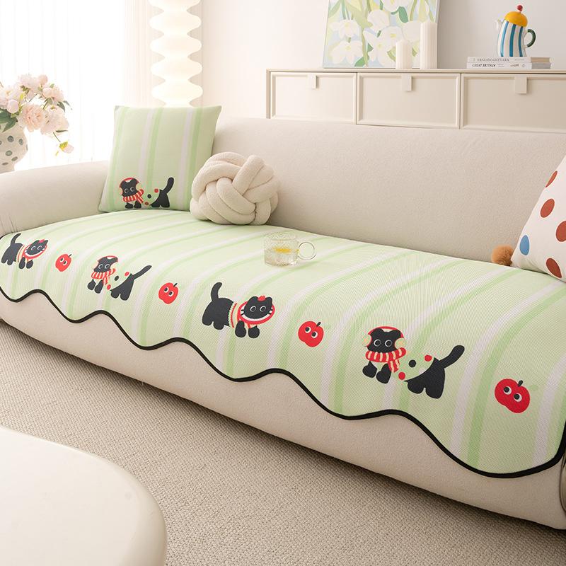 Summer New Special-Shaped Irregular Sofa Cushion Cartoon Cool Feeling Cool Feeling Cover Cloth Straight Row Fixed Mat Cover