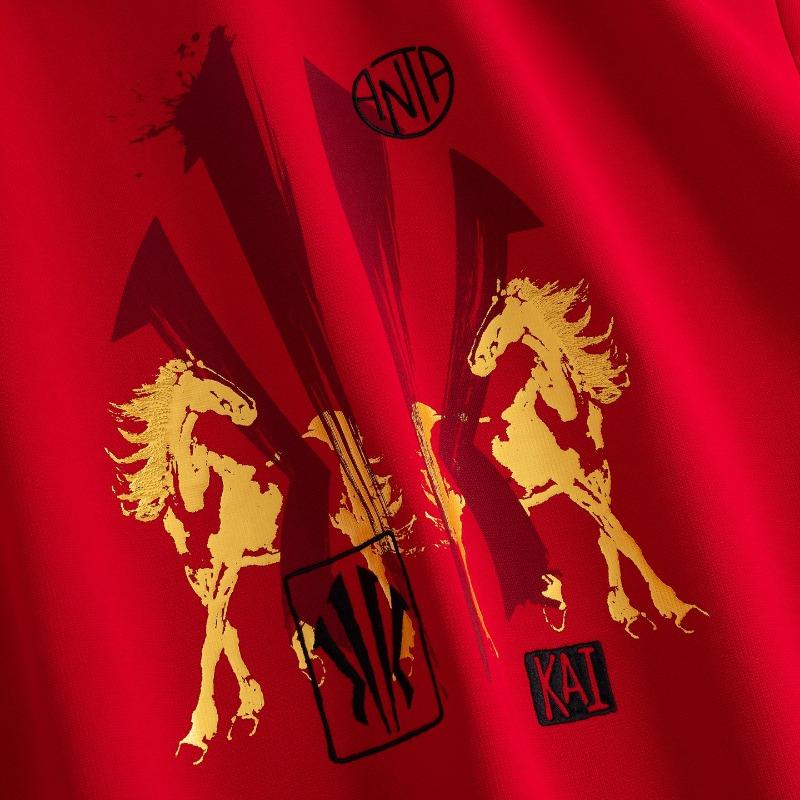 Anta Kyrie Series Dragon Horse Spirit Trendy Fashion Casual Versatile Simple Comfortable Loose Crew Neck Logo Hoodie Unisex Hoodies 172611718S-2