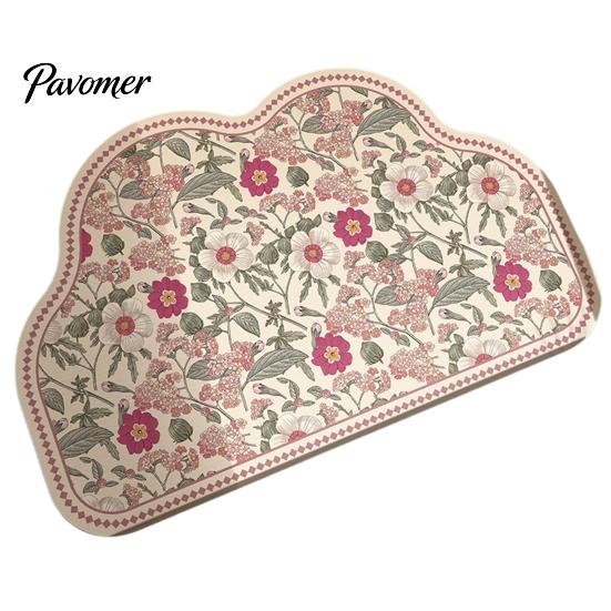 Dust-proof Entryway Mat Retro Floral Bath Mat, Non-slip Super Absorbent Bathroom Rug, Decorative Floor Quick-drying Diatomaceous Earth Rug for