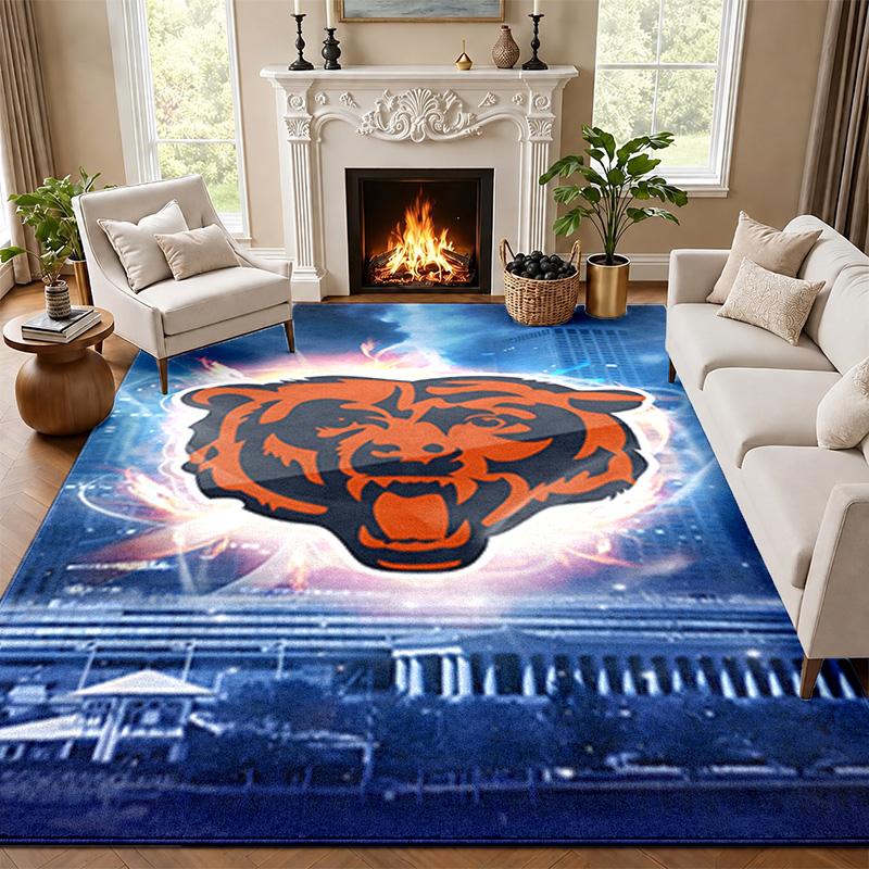 Tappetino d'ingresso Chicago Bears per Soggiorno o Camera da Letto Tappetino Protettivo Sotto Sedia Decorazione Ufficio Regalo di Natale Regalo di Compleanno