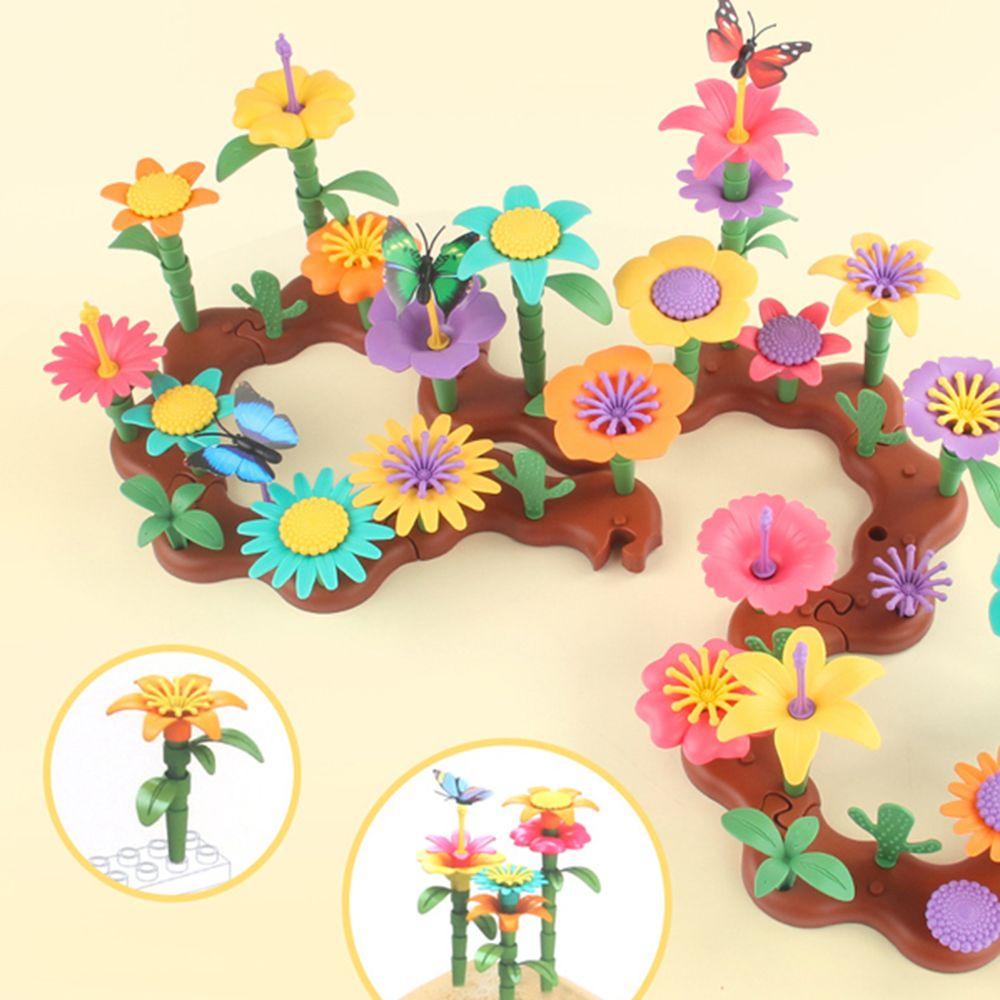 Flower Arrangement Toys Interconnecting Blocks Toys Building Garden Game Growing Flower Blocks