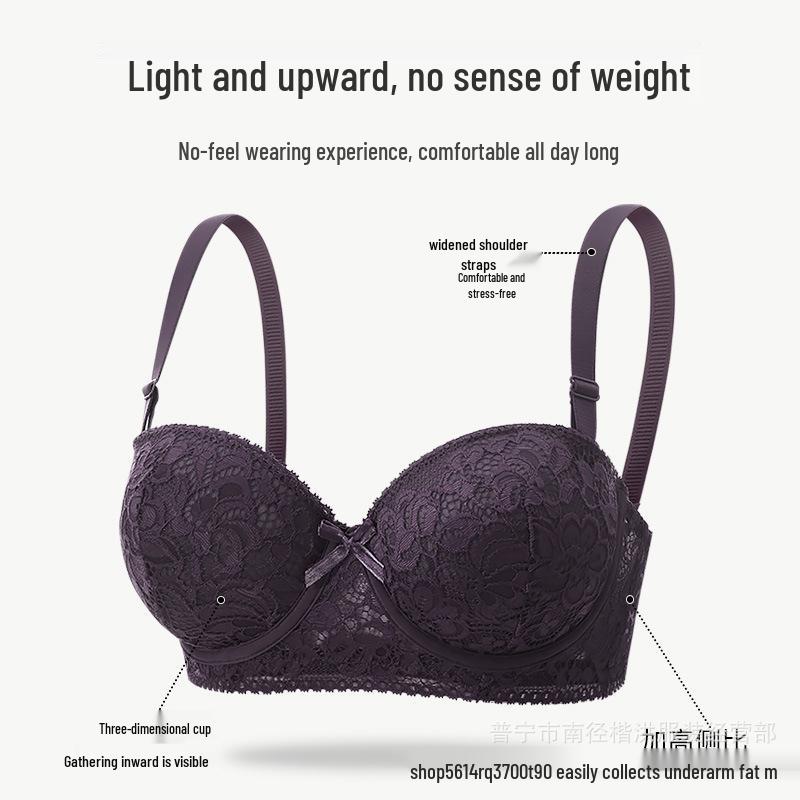 European & American Style Sexy Plus Size Lace Lingerie: Underwire Push-up Adjustable 42B армия зеленый