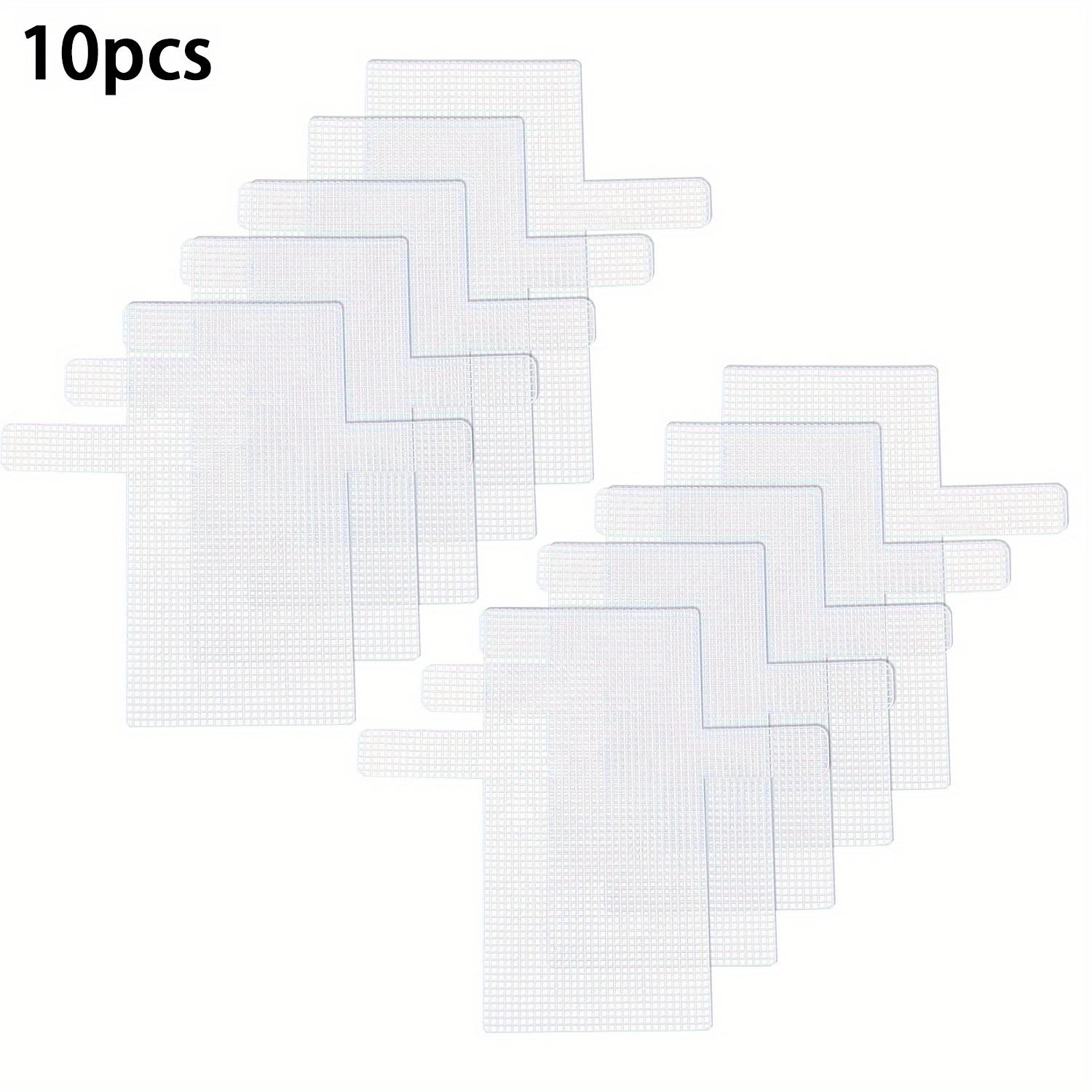 

10 шт. белых пластиковых сетчатых холщовых листов для вышивки, вязания крючком и спицами - 14,37x15,9 дюймов с отверстиями 4 мм, изготовление кошелька своими руками