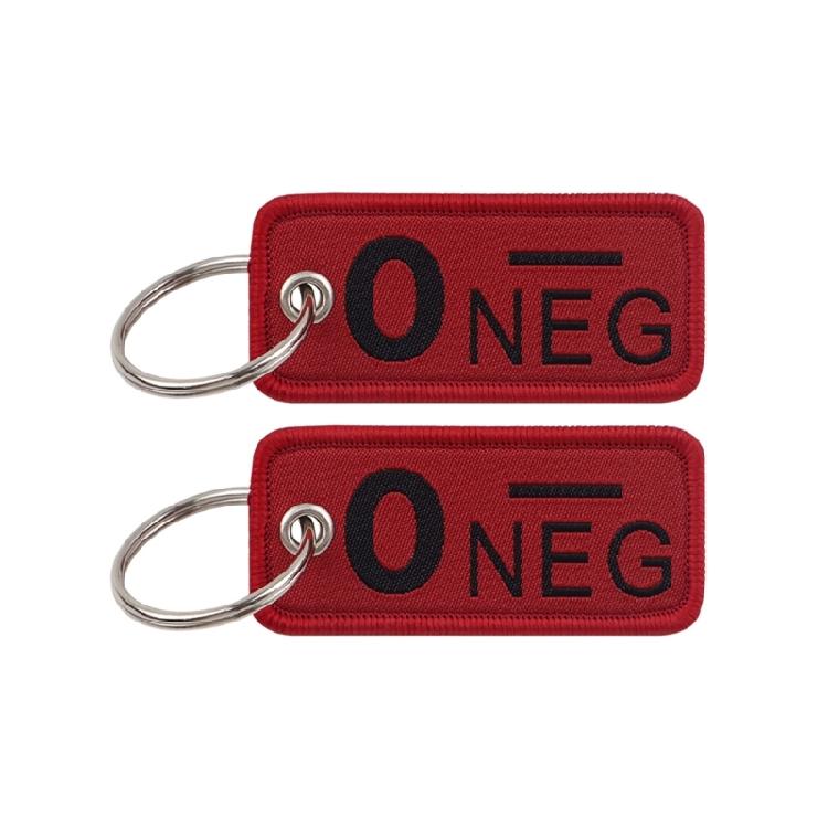 Creative Blood Type Keychain Fashionable Keyring Gift for Friend and Family Embroidered Key Holder Bag Accessories