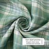 Summer Plaid Fabric Fine Opaque By The Meter for JK Uniform Clothes Dresses Hair Accessories DIY Sewing Cloth Textile Blue Green