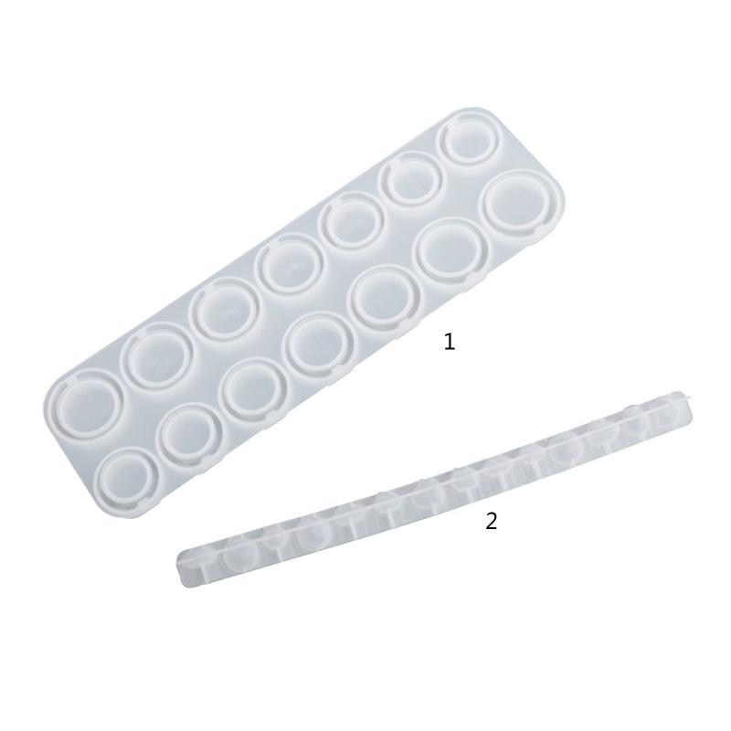 Silicone Diamond Molds Various Sizes Ring Casting Molds Resin Casting Round Jewelry Molds for Diy Craft Ring Making